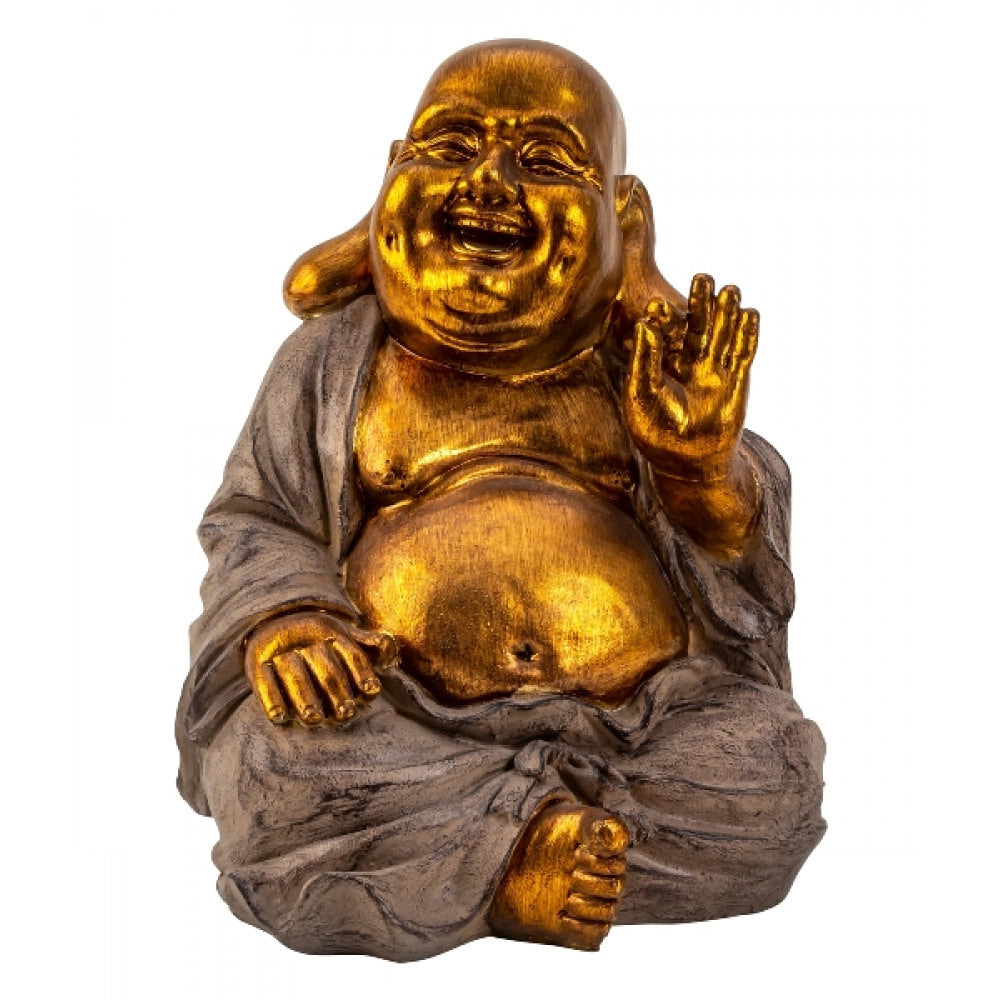 Buddha stytta gyllt hæð 33cm
