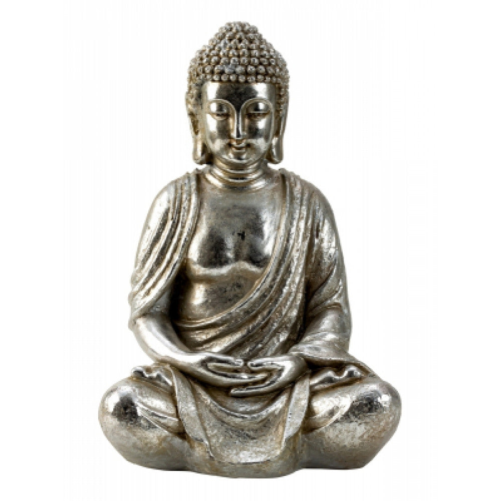 Budda stytta silfur 48x31cm